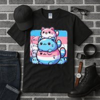 Cat Pile Trans Pride Transgender Day Of Visibility Tall T-Shirt