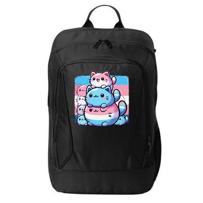 Cat Pile Trans Pride Transgender Day Of Visibility City Backpack