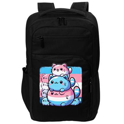 Cat Pile Trans Pride Transgender Day Of Visibility Impact Tech Backpack