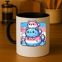 Cat Pile Trans Pride Transgender Day Of Visibility Mug