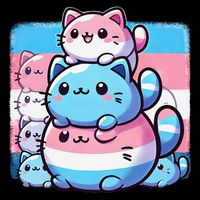 Cat Pile Trans Pride Transgender Day Of Visibility 16 in Basic Backpack