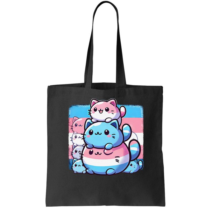 Cat Pile Trans Pride Transgender Day Of Visibility Bag