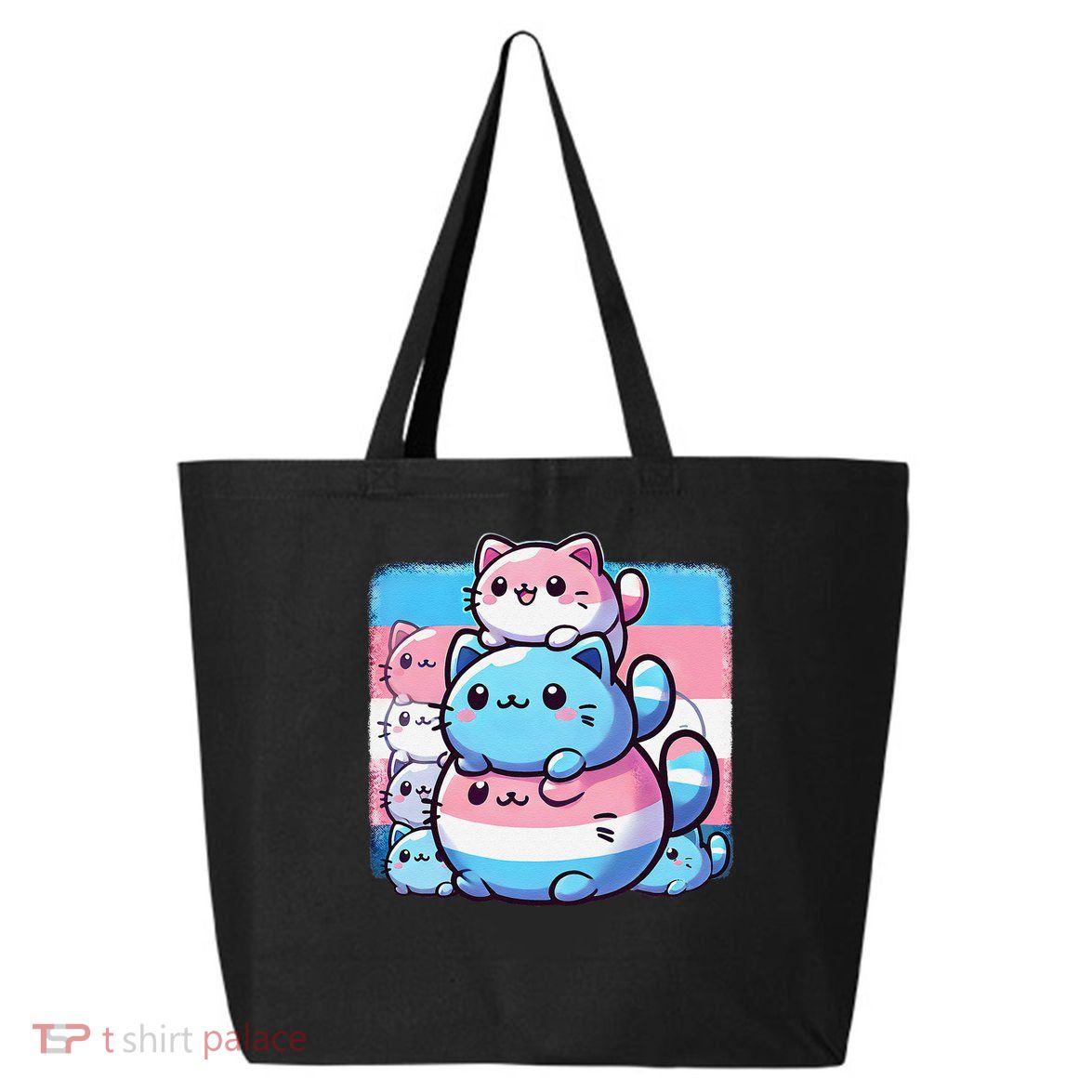 Cat Pile Trans Pride Transgender Day Of Visibility 25L Jumbo Tote