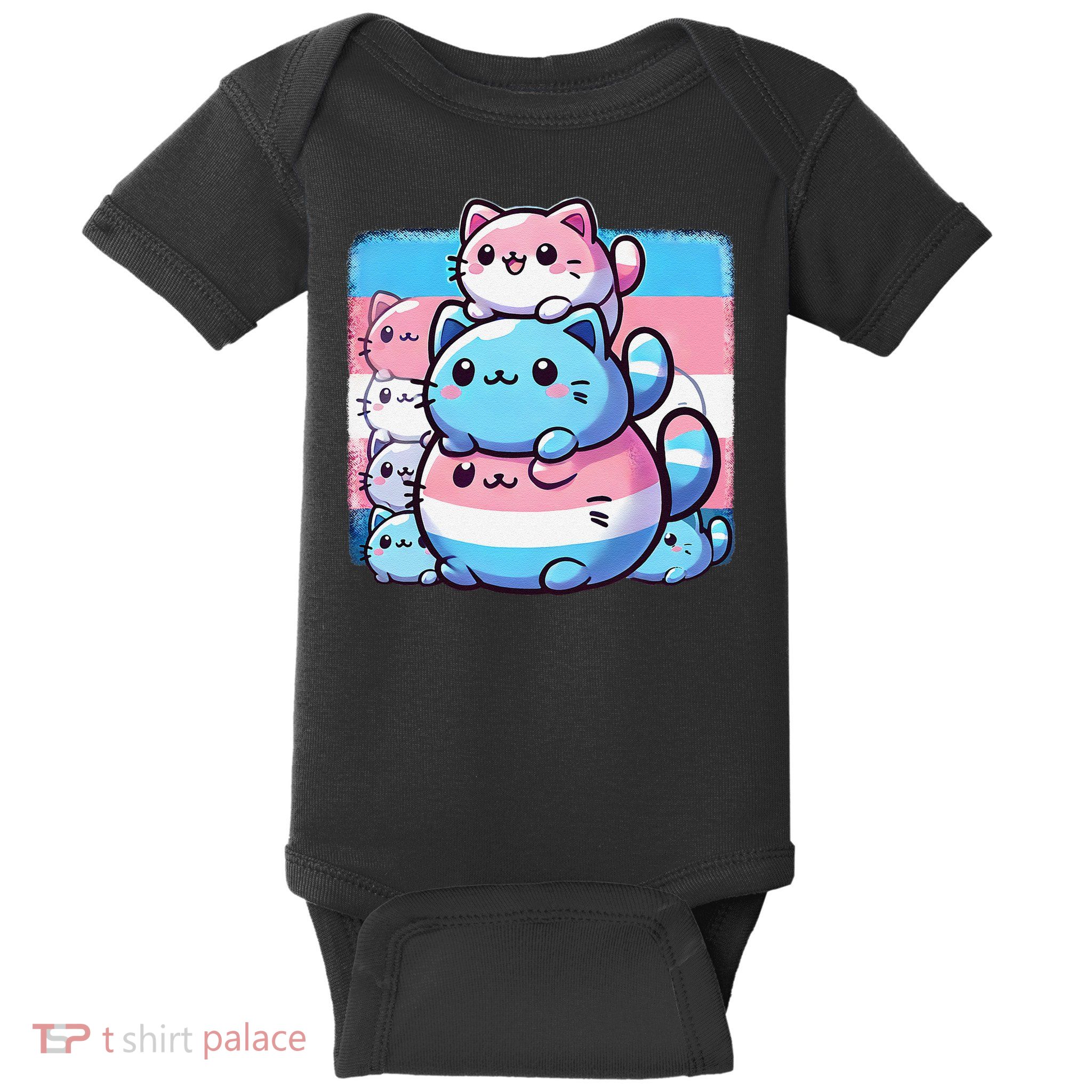 Cat Pile Trans Pride Transgender Day Of Visibility Baby Bodysuit