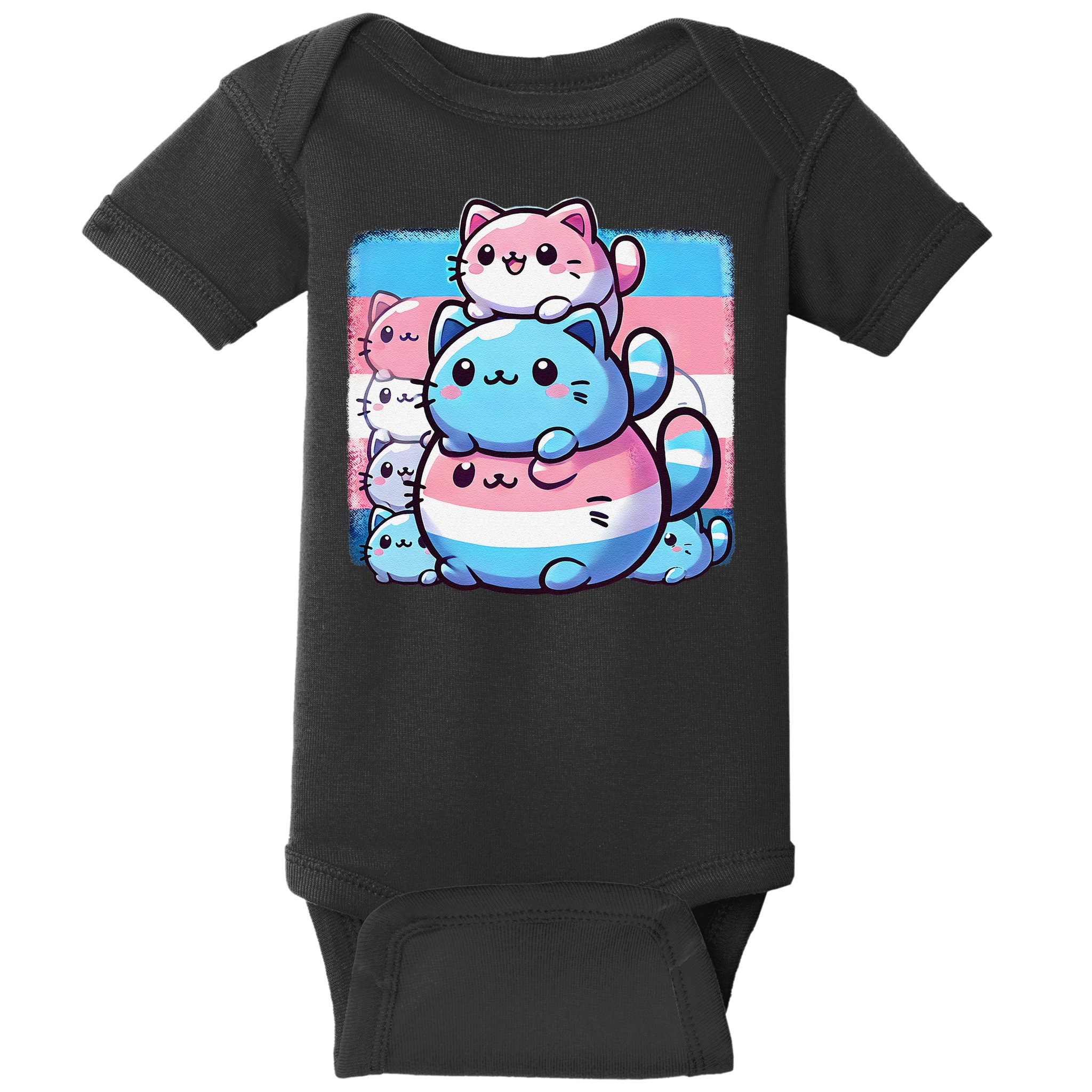 Cat Pile Trans Pride Transgender Day Of Visibility Baby Bodysuit