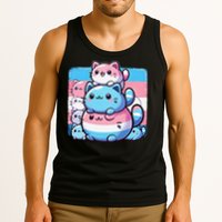 Cat Pile Trans Pride Transgender Day Of Visibility Tank Top