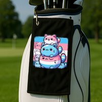Cat Pile Trans Pride Transgender Day Of Visibility Golf Towel