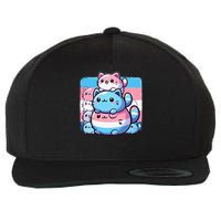 Cat Pile Trans Pride Transgender Day Of Visibility Wool Snapback Cap