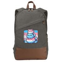 Cat Pile Trans Pride Transgender Day Of Visibility Cotton Canvas Backpack