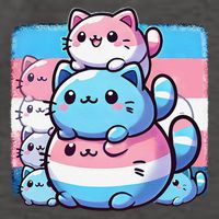 Cat Pile Trans Pride Transgender Day Of Visibility Vector Backpack