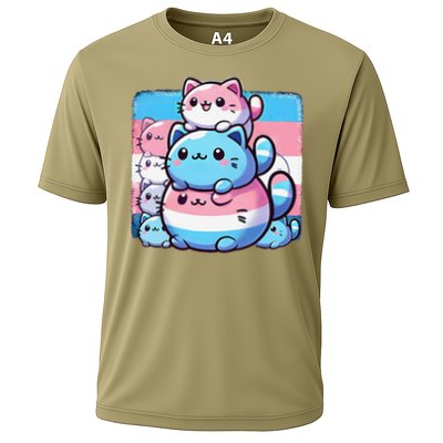 Cat Pile Trans Pride Transgender Day Of Visibility Performance Shirt