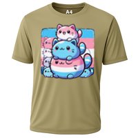 Cat Pile Trans Pride Transgender Day Of Visibility Performance Shirt