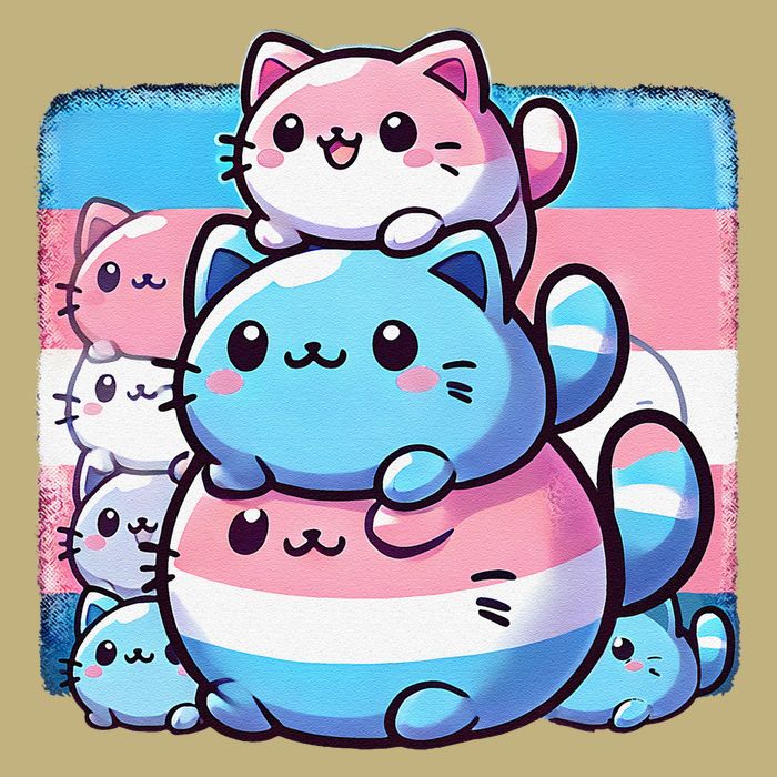 Cat Pile Trans Pride Transgender Day Of Visibility Performance Shirt