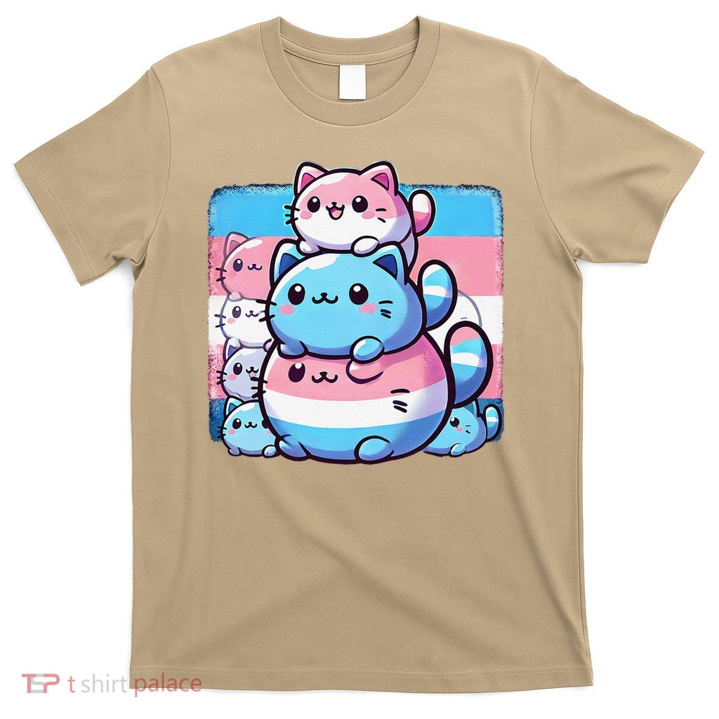 Cat Pile Trans Pride Transgender Day Of Visibility T-Shirt