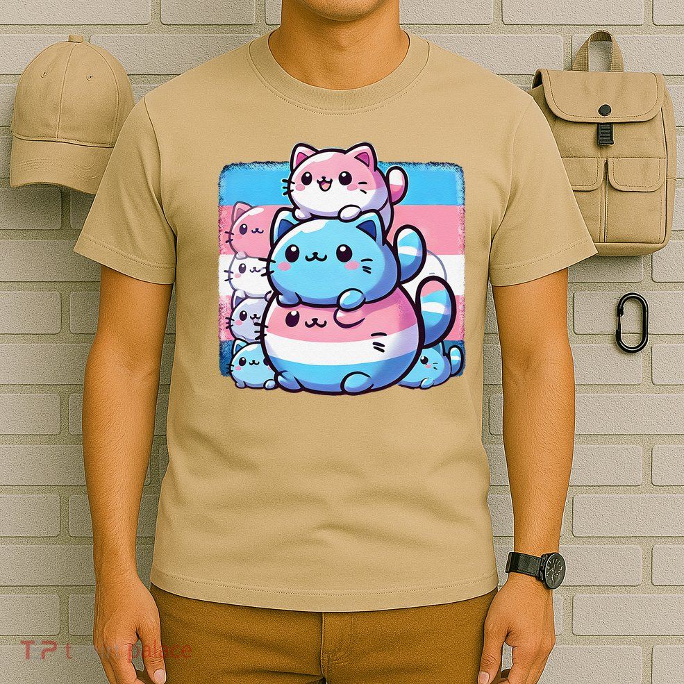 Cat Pile Trans Pride Transgender Day Of Visibility T-Shirt