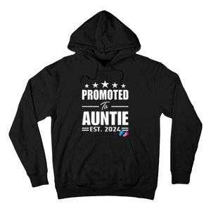 Cute Promoted To Aunt 2024 Funny Gender Reveal Pink Or Blue Hoodie