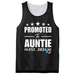 Cute Promoted To Aunt 2024 Funny Gender Reveal Pink Or Blue Mesh Reversible Basketball Jersey Tank