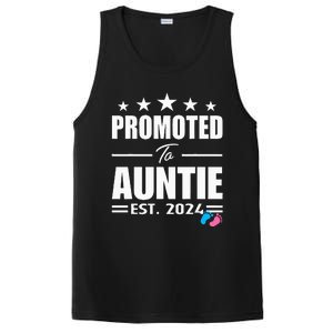 Cute Promoted To Aunt 2024 Funny Gender Reveal Pink Or Blue PosiCharge Competitor Tank