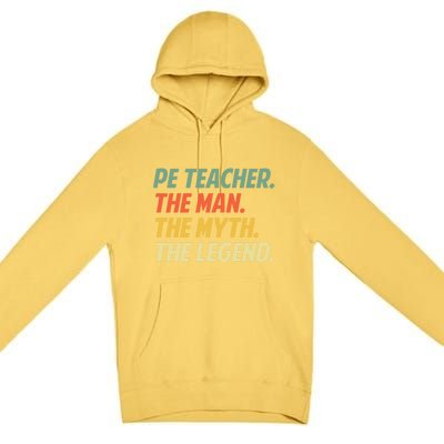 Cool Pe Teacher Art Physical Education Teacher Cool Gift Premium Pullover Hoodie