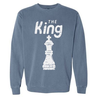 Chess Piece The King Halloween Matching Costume Garment-Dyed Sweatshirt