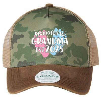 Cute Promoted To Grandpa Est 2025 Legacy Tie Dye Trucker Hat