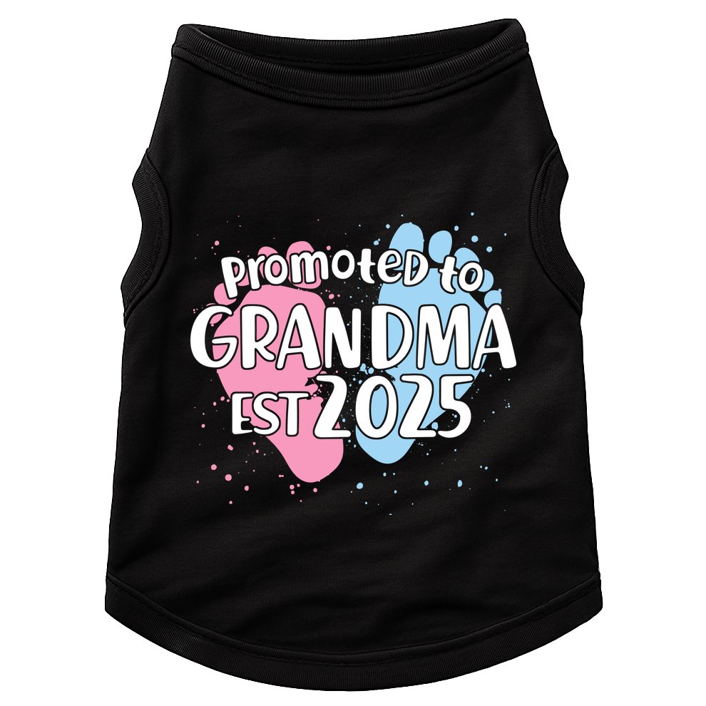 Cute Promoted To Grandpa Est 2025 Doggie Tank