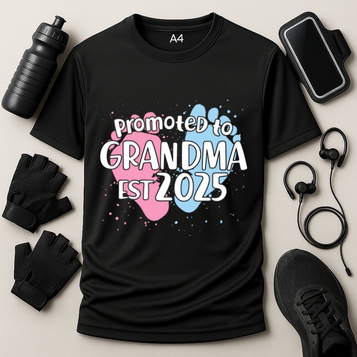 Cute Promoted To Grandpa Est 2025 Cooling Performance Crew T-Shirt