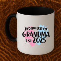 Cute Promoted To Grandpa Est 2025 Mug