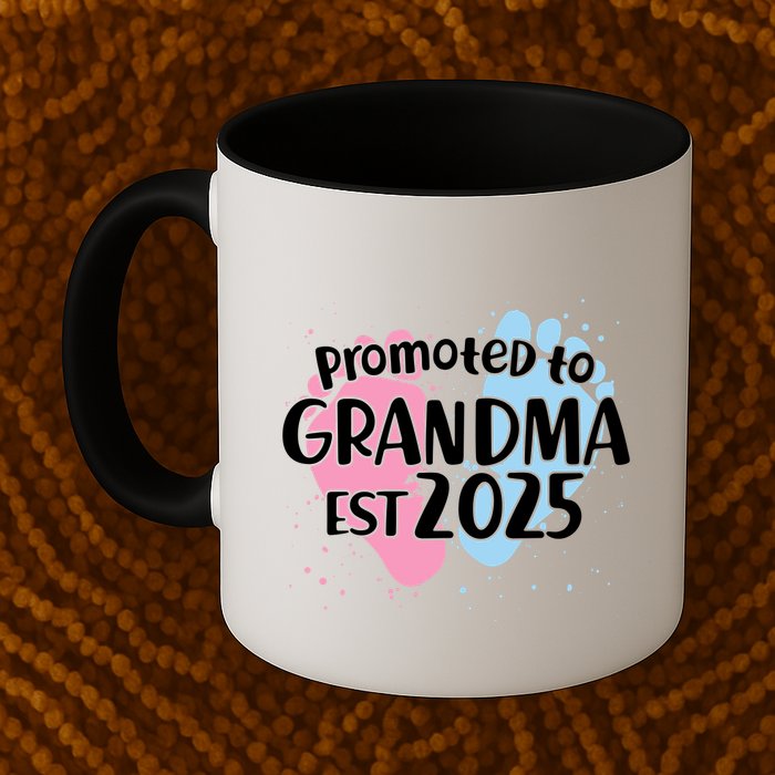 Cute Promoted To Grandpa Est 2025 Mug