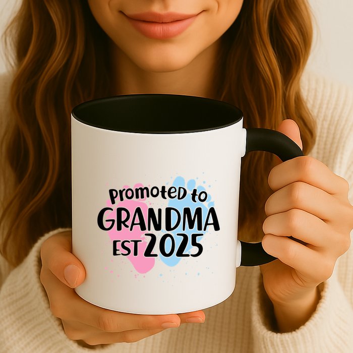 Cute Promoted To Grandpa Est 2025 Mug