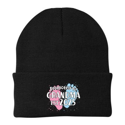 Cute Promoted To Grandpa Est 2025 Knit Cap Winter Beanie