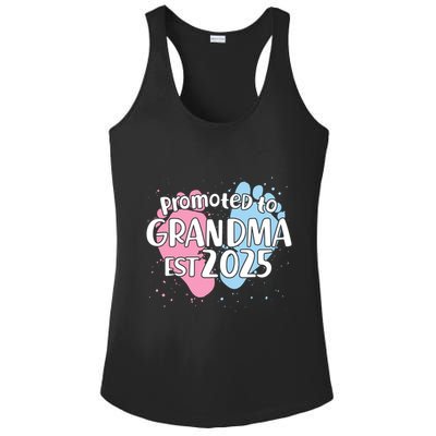 Cute Promoted To Grandpa Est 2025 Ladies PosiCharge Competitor Racerback Tank