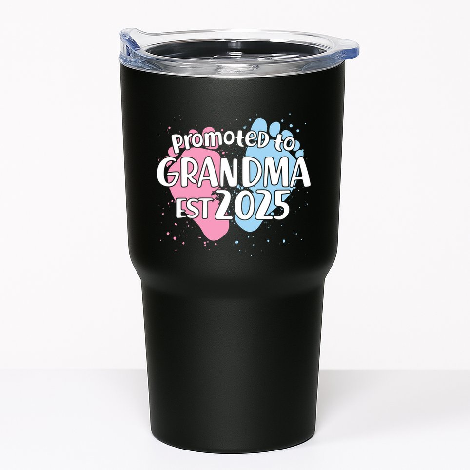Cute Promoted To Grandpa Est 2025 Tumbler