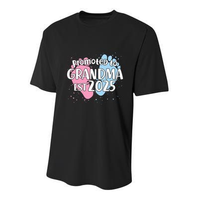 Cute Promoted To Grandpa Est 2025 Youth Performance Sprint T-Shirt