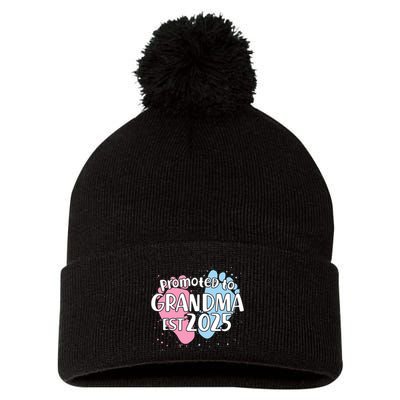 Cute Promoted To Grandpa Est 2025 Pom Pom 12in Knit Beanie