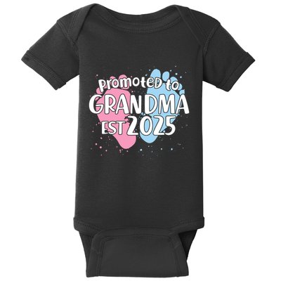 Cute Promoted To Grandpa Est 2025 Baby Bodysuit