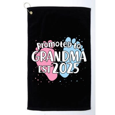 Cute Promoted To Grandpa Est 2025 Golf Towel