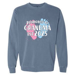 Cute Promoted To Grandpa Est 2025 Garment-Dyed Sweatshirt