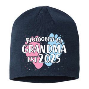 Cute Promoted To Grandpa Est 2025 Sustainable Beanie