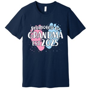 Cute Promoted To Grandpa Est 2025 Premium T-Shirt