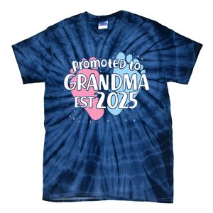 Cute Promoted To Grandpa Est 2025 Tie-Dye T-Shirt