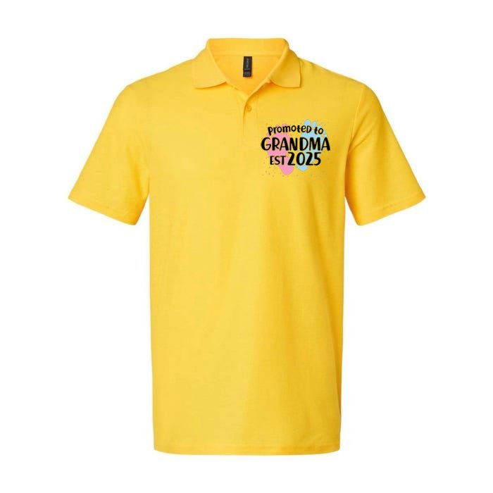 Cute Promoted To Grandpa Est 2025 Softstyle Adult Sport Polo