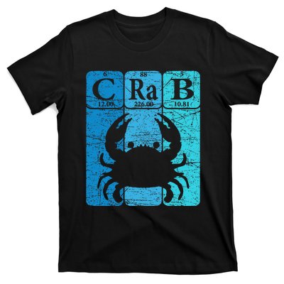 Crab Periodic Table Elements Seafood Crabbing Retro Crabber T-Shirt