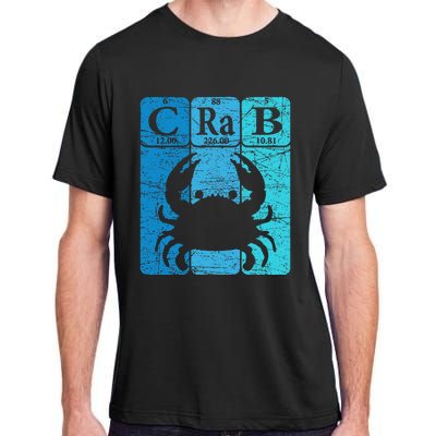 Crab Periodic Table Elements Seafood Crabbing Retro Crabber Adult ChromaSoft Performance T-Shirt