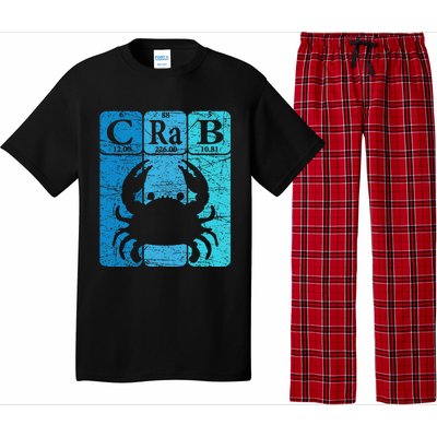 Crab Periodic Table Elements Seafood Crabbing Retro Crabber Pajama Set