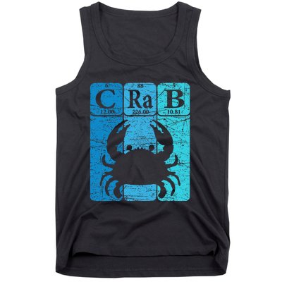 Crab Periodic Table Elements Seafood Crabbing Retro Crabber Tank Top