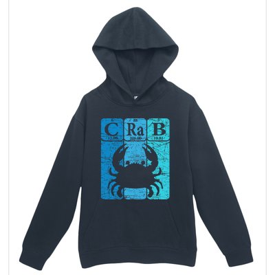 Crab Periodic Table Elements Seafood Crabbing Retro Crabber Urban Pullover Hoodie