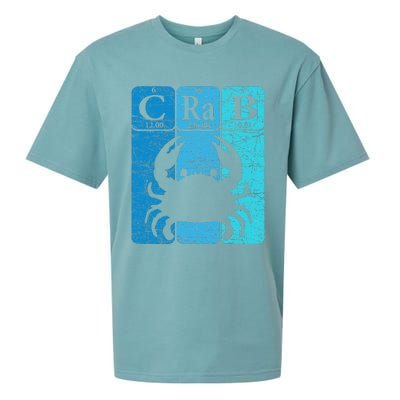 Crab Periodic Table Elements Seafood Crabbing Retro Crabber Sueded Cloud Jersey T-Shirt