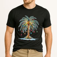 Christmas Palm Tree Print Performance Shirt