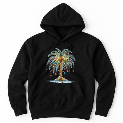 Christmas Palm Tree Print Hoodie
